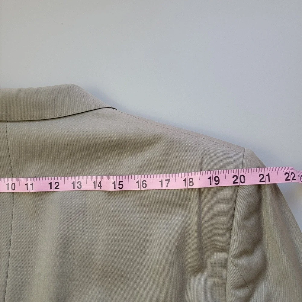 Canali James Sport Coat Blazer Pale Mens 54 Beige‎ Jacket Pure Wool Notch Lapel